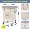 Commercial Laundry Hamper with Heavy Duty Steel Frame-160 L Industrial,17.72''L x 17.72''W x 30.91''H,
